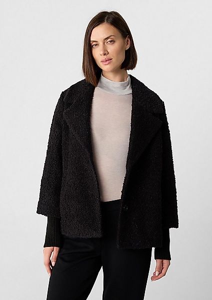 comma Funktionsjacke Outdoor-Jacke Kurze Boucléjacke mit Rippbündchen und R günstig online kaufen