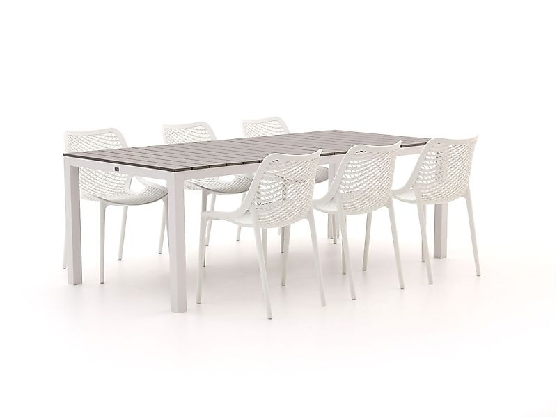 Forza Ripi/Fidenza 220 cm Gartenmöbel-Set 7-teilig stapelbar günstig online kaufen