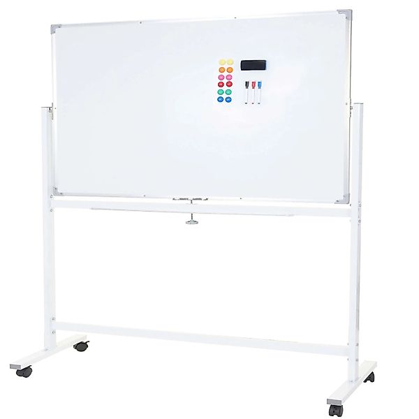 Proregal Whiteboard HxBxT 186x186x56 cm Mobil Rollbar Inkl. Zubehör Magnett günstig online kaufen