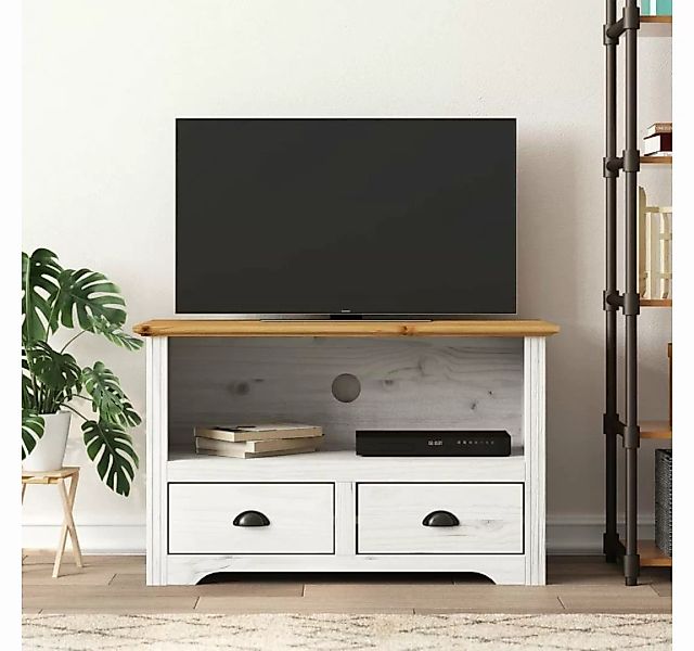 furnicato TV-Schrank mit 2 Schubladen BODO Braun 91x43x56 cm Kiefernholz günstig online kaufen