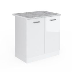 Vicco Spülenunterschrank R-Line, Weiß Hochglanz/Weiß, 80 günstig online kaufen