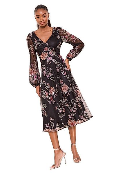 LIPSY Midikleid Lipsy Premium Maxikleid mit Meshärmeln und Print (1-tlg) günstig online kaufen
