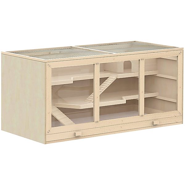 PawHut Kleintierkäfig Kleintierstall aus Holz Mäusekäfig günstig online kaufen