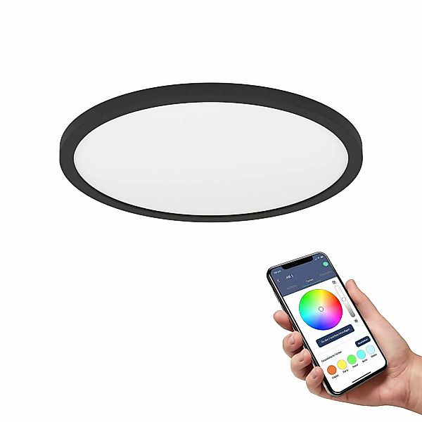 EGLO connect LED-Deckenlampe Rovito-Z, schwarz, Ø 29,5 cm günstig online kaufen