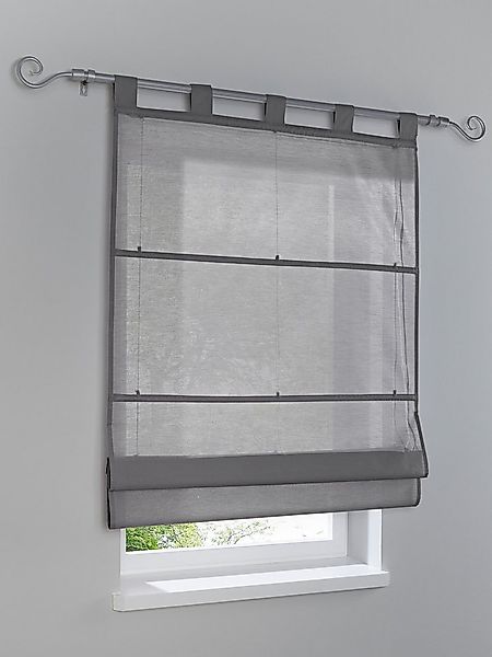 Rollo Raffrollo ., heine, halbtransparent, Schlaufenaufhängung günstig online kaufen