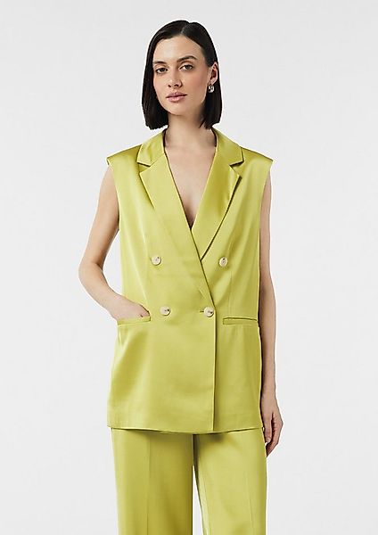 comma Jackenblazer Indoor-Weste Lange Weste aus fließendem Satin günstig online kaufen