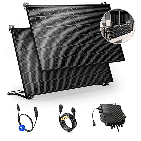 Solakon Balkonkraftwerk 1000W Solaranlage mit Balkonhalterung Steckerfertig günstig online kaufen