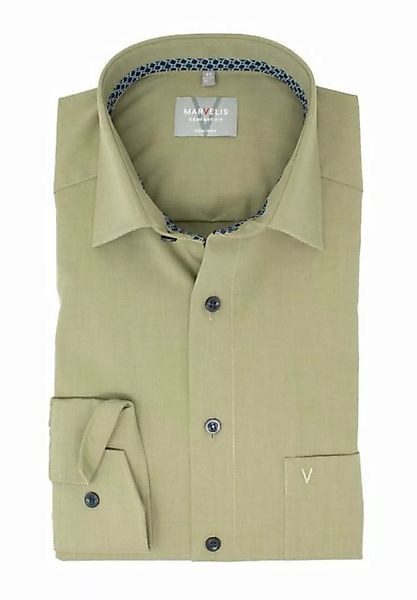 MARVELIS Businesshemd Businesshemd - Comfort Fit - Langarm - Einfarbig - Ol günstig online kaufen