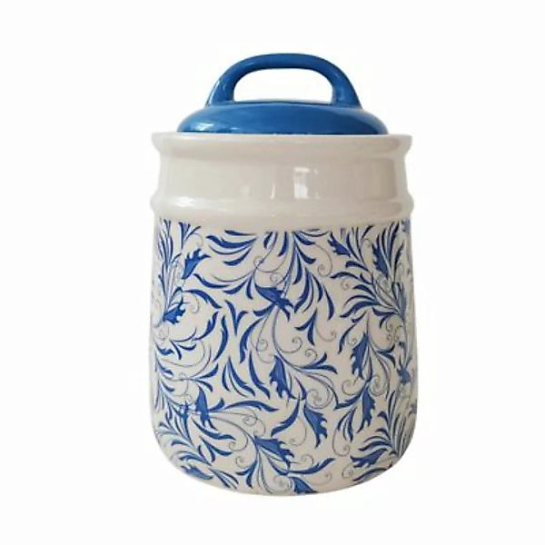 Neuetischkultur Vorratsdose 1,09 Liter Keramik gemustert hellblau/weiß günstig online kaufen