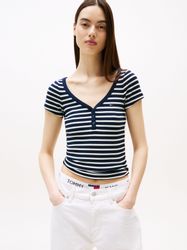 Tommy Jeans Kurzarmshirt TJW SLIM HENLEY günstig online kaufen