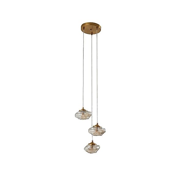 Lindby Pendelleuchte Piatra 10033056 Modern in Creme aus Glas 3-flammig G9 günstig online kaufen