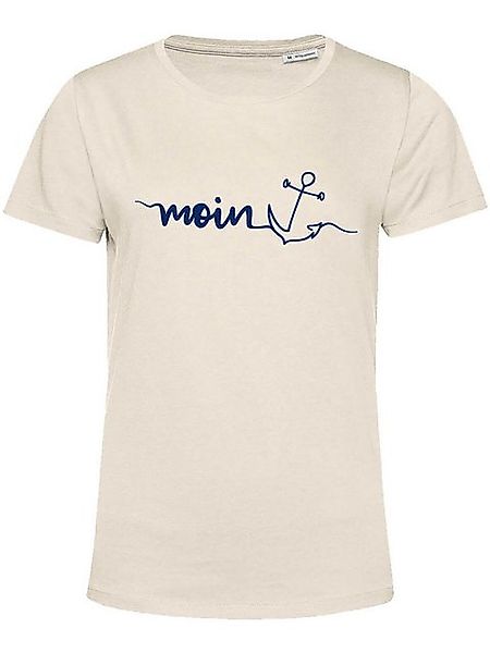 tomBrook T-Shirt Damen Kurzarm-Shirt mit Moin-Anker-Print - Basic-Shirt Bau günstig online kaufen