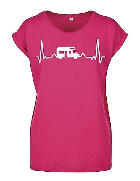Youth Designz Print-Shirt "Heart Beat Camping" Damen T-Shirt Statement Gesc günstig online kaufen