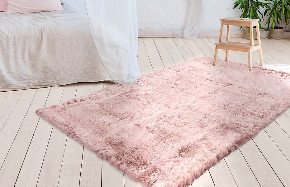 calo-deluxe Hochflor-Teppich "Emica-1000" rechteckig 52 mm Höhe Kunstfell, günstig online kaufen