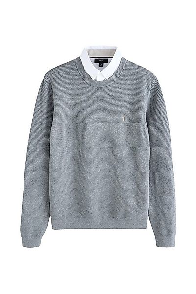Next 2-in-1-Pullover Regular Fit Pullover mit Oxford-Hemdkragen (1-tlg) günstig online kaufen