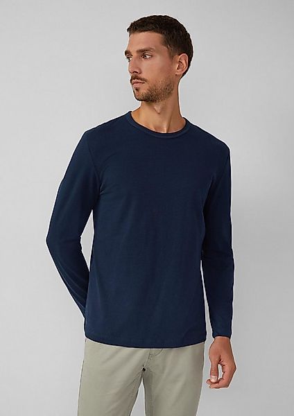 s.Oliver Langarmshirt T-Shirt Softes Longsleeve mit Crew Neck und Logo-Patc günstig online kaufen