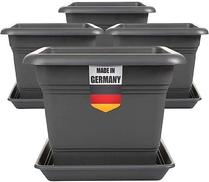 2friends Blumentopf 4er Set Anthrazit Blumenkübel günstig online kaufen