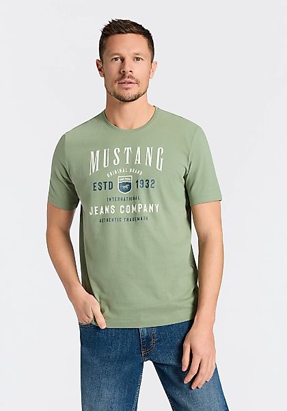 MUSTANG Kurzarmshirt "Alex Logoprint" kurzarm, mit Logoprint günstig online kaufen