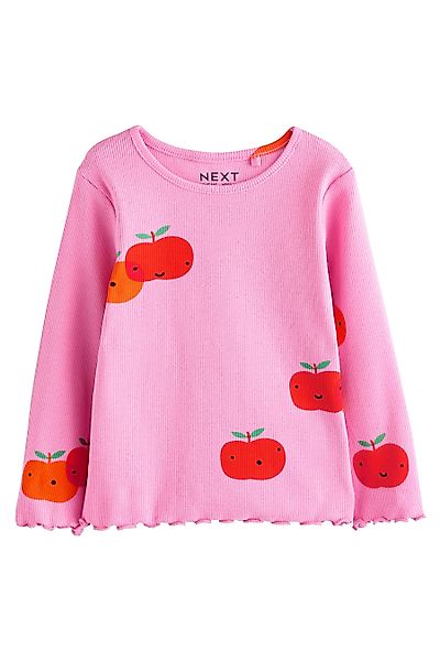 Next Leggings Geripptes Langarm-T-Shirt (1-tlg) günstig online kaufen
