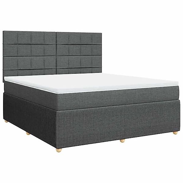 vidaXL Boxspringbett mit Matratze Dunkelgrau 180x200 cm Stoff 3294436 günstig online kaufen