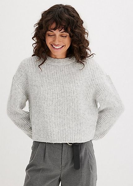 bonprix Strickpullover aus Polyester, Polyacryl, Polyamid und Wolle, weit g günstig online kaufen