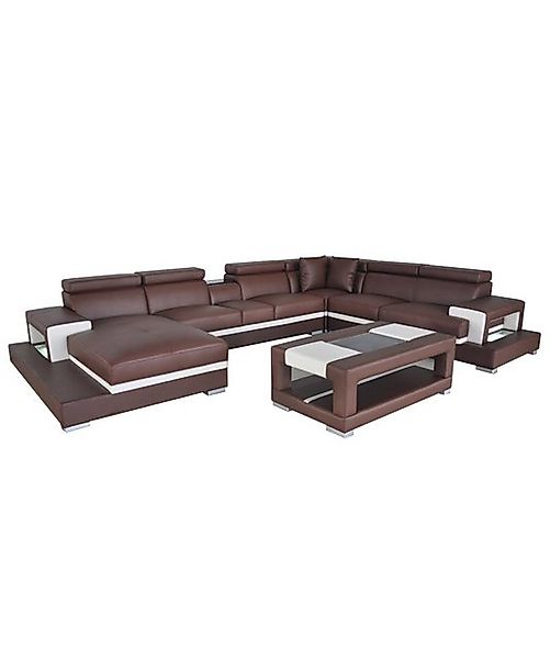 JVmoebel Ecksofa Design Leder Polster Sitz Zimmer Wohn Sofa Eck Couch Desig günstig online kaufen