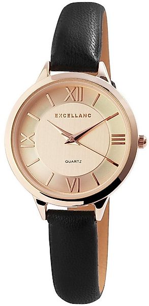 EXCELLANC Quarzuhr EX0210 Excellanc Damenuhr mit Lederimitationsarmband, Da günstig online kaufen