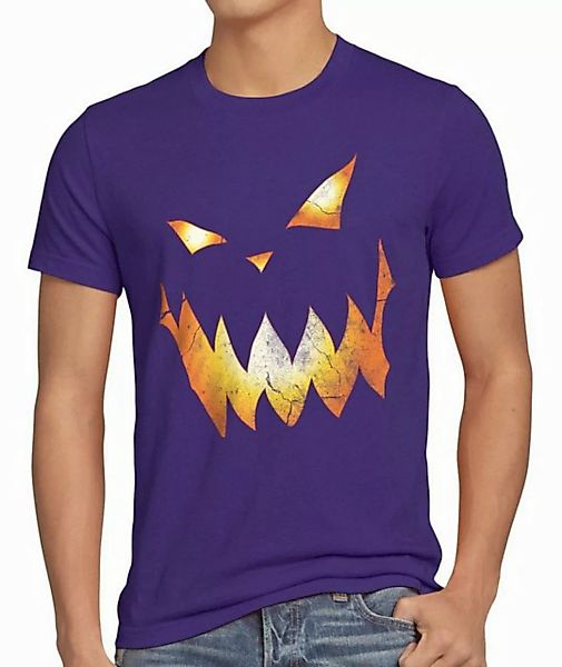 style3 T-Shirt Halloween Kürbiskopf Kürbis Fasching Kostüm Party Kopf Spuk günstig online kaufen