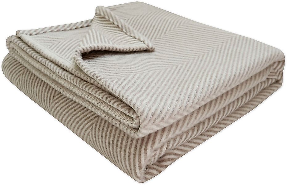 Wohndecke Bio Flanell Wohndecke Fischgrät, framsohn günstig online kaufen