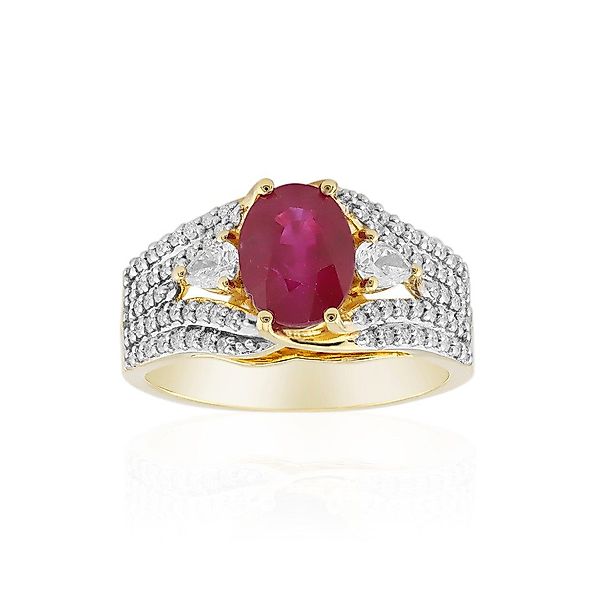 Cavill Diamantring Birmanischer Rubin-Diamant-Goldring, Myanmar, 2,22ct günstig online kaufen