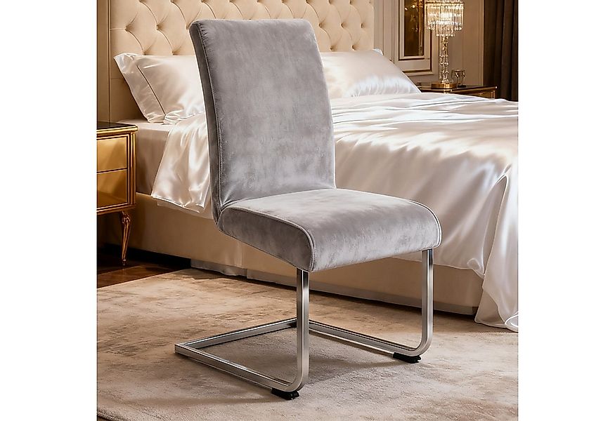 MODFU Stuhlhusse Samt Stuhlhussen 4er-Set Stuhlüberzug elastisch Esszimmer günstig online kaufen