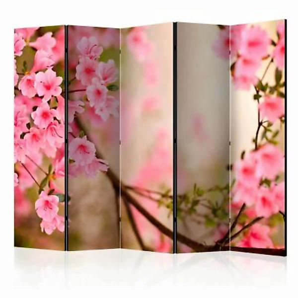 artgeist Paravent Pink azalea II [Room Dividers] mehrfarbig Gr. 225 x 172 günstig online kaufen