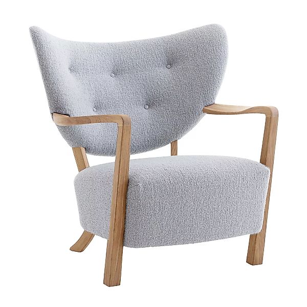 &Tradition - Wulff ATD2 Lounge Chair Gestell Eiche - grau/eiche/Stoff Karan günstig online kaufen