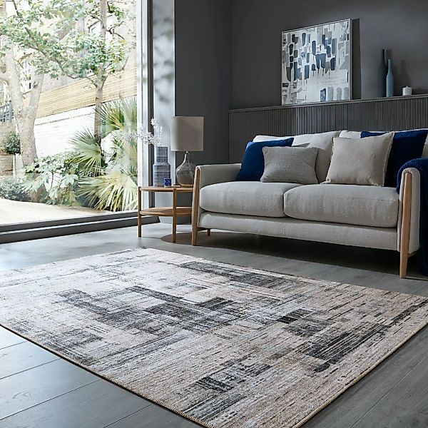 FLAIR RUGS Teppich »Silas«, rechteckig, 4 mm Höhe, Waschbarer Abstrakter Te günstig online kaufen