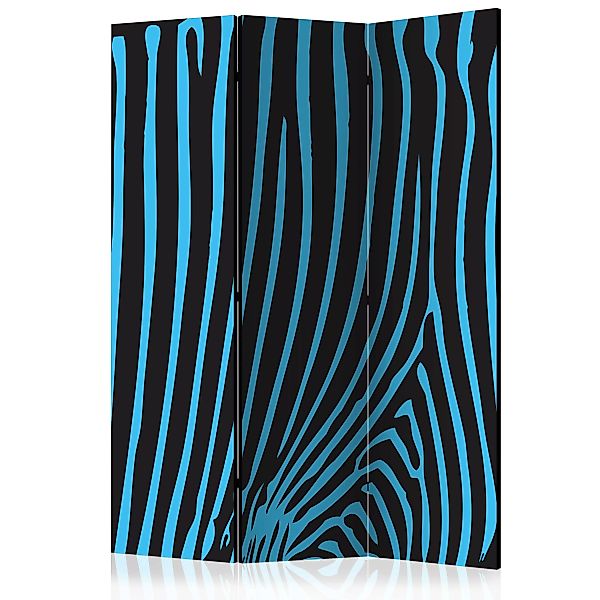 3-teiliges Paravent - Zebra Pattern (turquoise) [room Dividers] günstig online kaufen