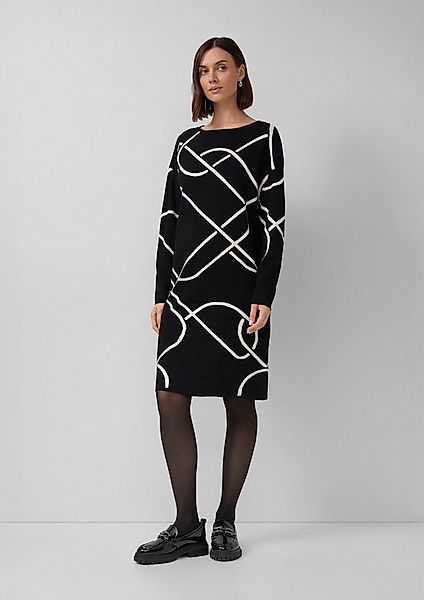 s.Oliver Midikleid Kleid Gestricktes Jacquard-Kleid mit All-over-Print günstig online kaufen