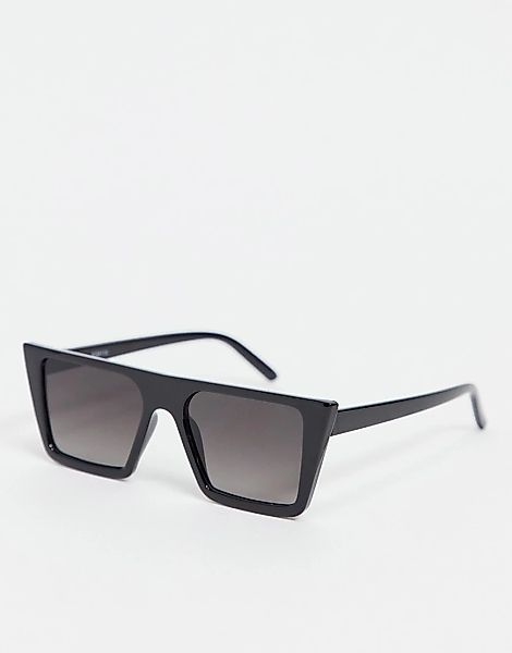 Madein. Sonnenbrille mit breitem Rahmen und eckigen Gläsern-Schwarz günstig online kaufen