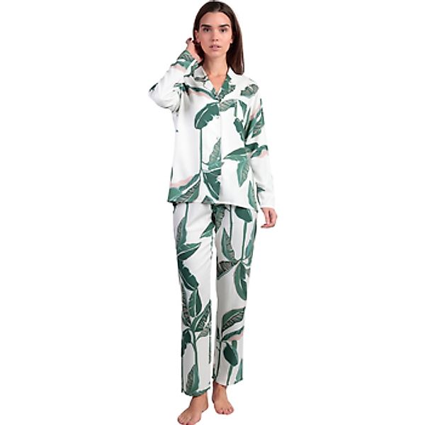 Admas  Pyjamas/ Nachthemden Pyjama Hose Hemd Langarm Luxury Leaves günstig online kaufen