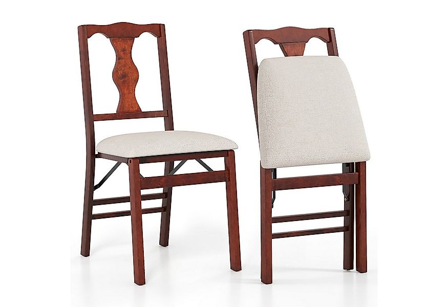 COSTWAY Klappstuhl (2er Set), Esszimmerstühle klappbar gepolstert, 170kg günstig online kaufen