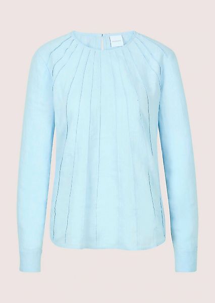 MADELEINE Langarmbluse "Leinenbluse Blusenshirt mit feinen Biesen" Feine Bi günstig online kaufen