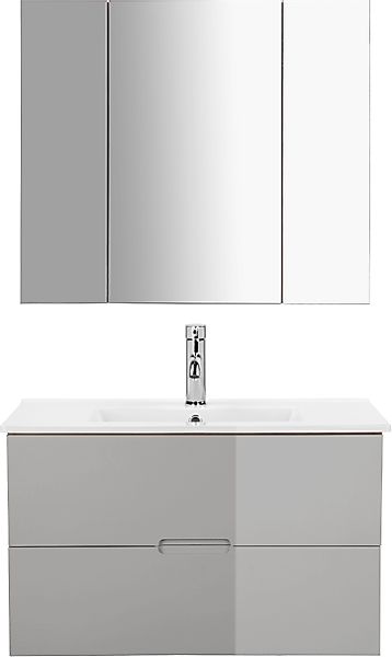 welltime Badmöbel-Set "Lund Badmöbel Set Badschrank Badezimmerset", (Komple günstig online kaufen