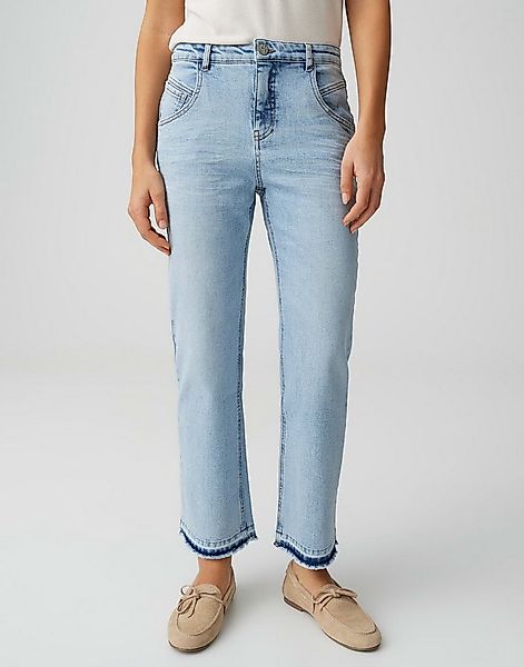 OPUS Boyfriend-Jeans Mit Stretchanteil Mid Rise elastisch mit verkürzter Lä günstig online kaufen