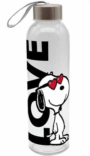 Geda Labels Trinkflasche Peanuts Love 500ml Glas Tassen bunt günstig online kaufen