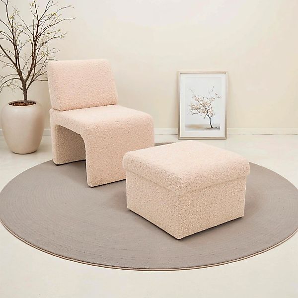 DOMO collection Sessel "700017", inkl. Hocker mit Stauraum günstig online kaufen