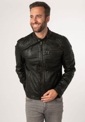 Mauritius Lederjacke "MMJenno" mit Kapuze mit Jerseykapuze, Reißverschluss, günstig online kaufen