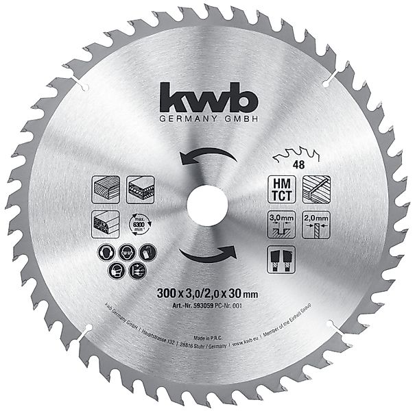 kwb Sägeblatt, Bau-Kreissägeblatt 300 x 30 günstig online kaufen