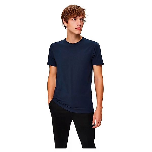 Selected New Pima Kurzärmliges T-shirt Mit O-ausschnitt B XL Navy Blazer günstig online kaufen