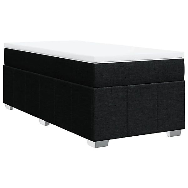 vidaXL Boxspringbett mit Matratze Schwarz 90x190 cm Stoff 3285437 günstig online kaufen