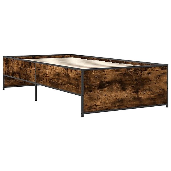 vidaXL Bett Bettgestell Räuchereiche 100x200 cm günstig online kaufen