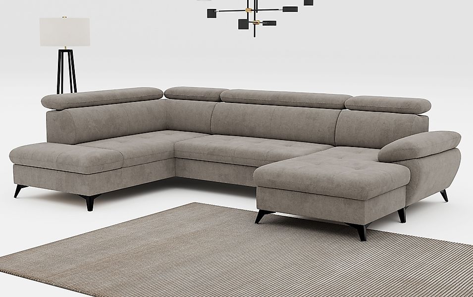 COTTA Wohnlandschaft Hudson U-Form, mit Kopfteilverstellung, günstig online kaufen